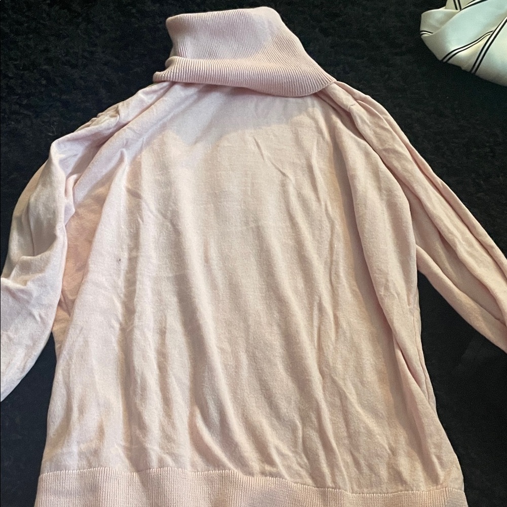 Chaps Light Pink Turtleneck Sweater